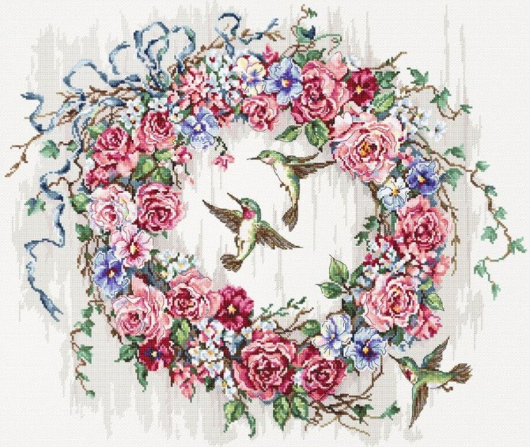 Набор для вышивания «Hummingbird Wreath»