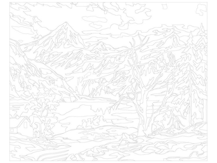 Картина по номерам «Уединение в горах» — картинка 3