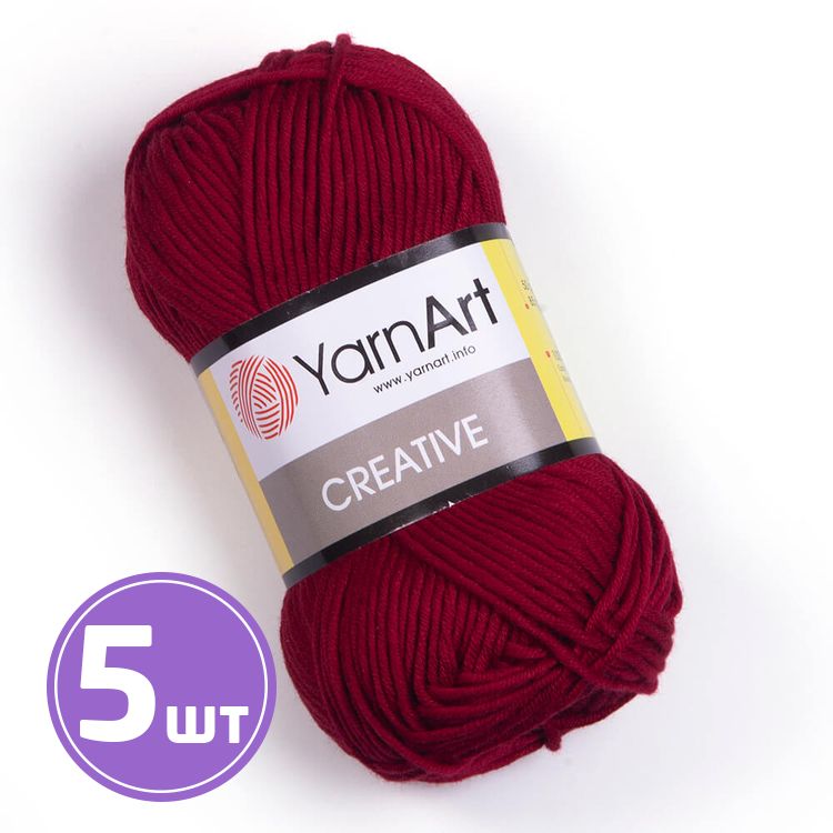 Пряжа YarnArt Creative (238), гранат, 5 шт. по 50 г