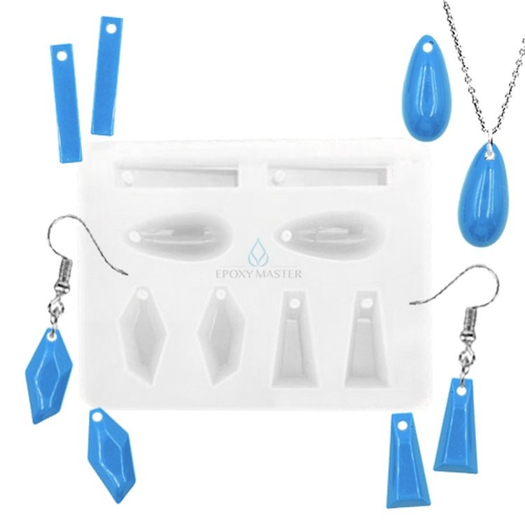 Силиконовый молд для сережек и кулонов, 7х5 см — картинка 2