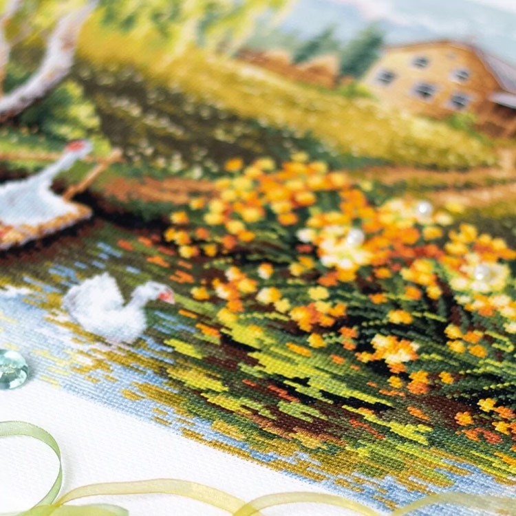 Набор для вышивания «Деревенский пруд» — картинка 7