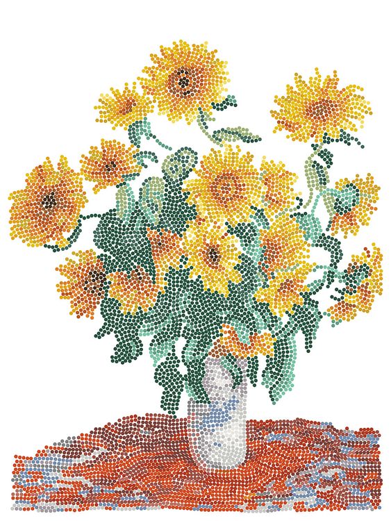 Алмазная вышивка «Букет подсолнухов. Клод Моне» — картинка 2