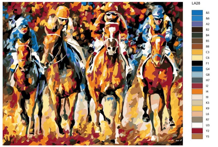 Картина по номерам «Лидер скачек» — картинка 2