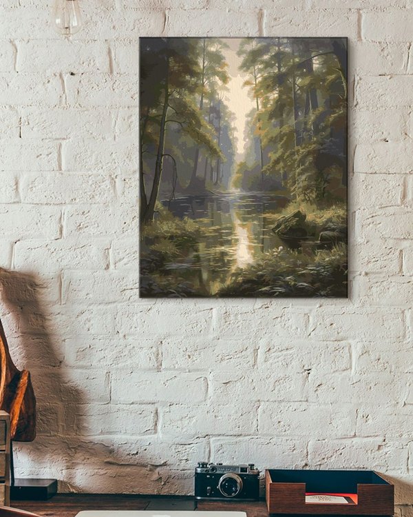 Картина по номерам «Лесная река» — картинка 3