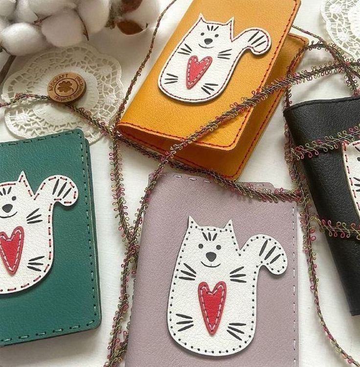 Набор для изготовления обложки для паспорта «Кот сиреневый» — картинка 5