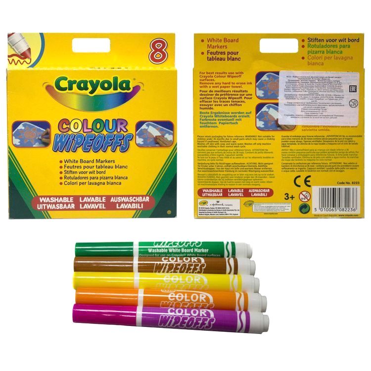 Фломастеры «8 цветов радуги», для белой доски, Crayola — картинка 3