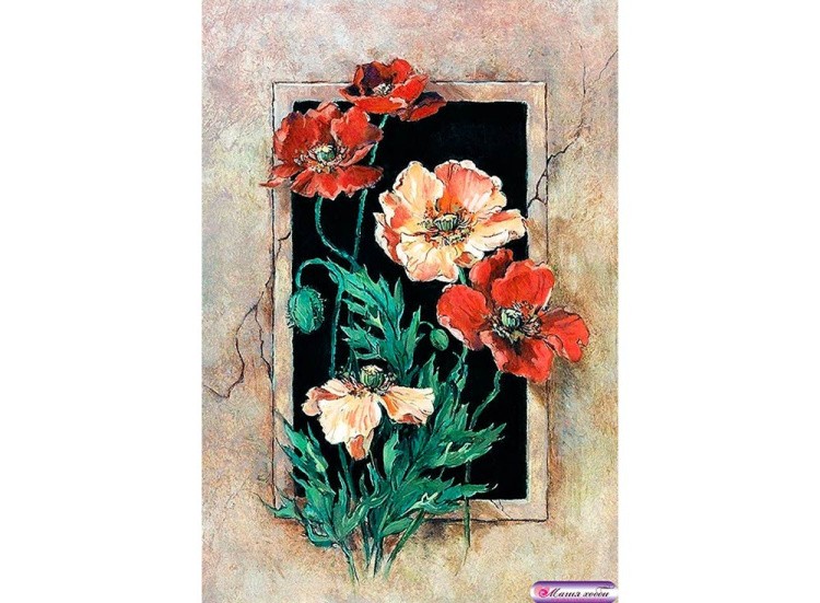 Папертоль «Винтажные маки» — картинка 2