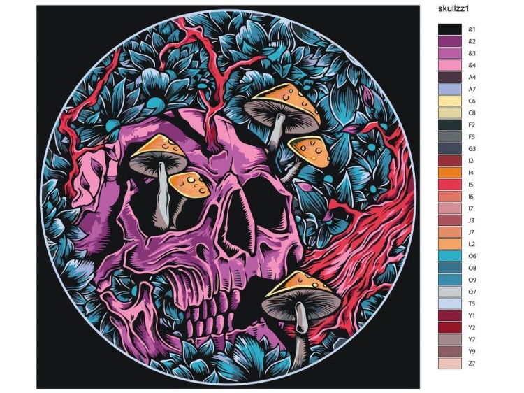 Картина по номерам «Череп» — картинка 2