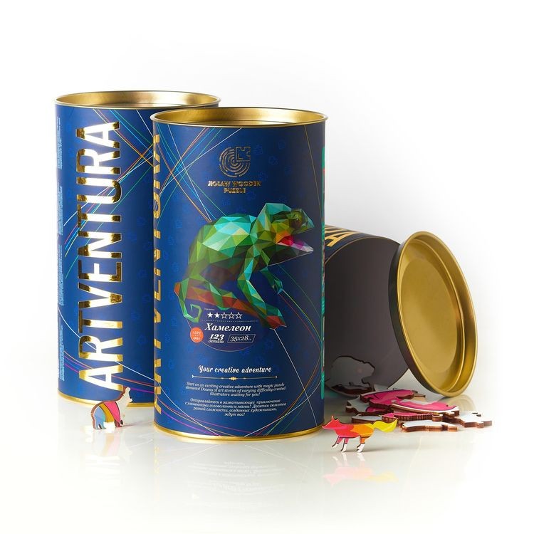 Деревянные пазлы Артвентура «Хамелеон» — картинка 4