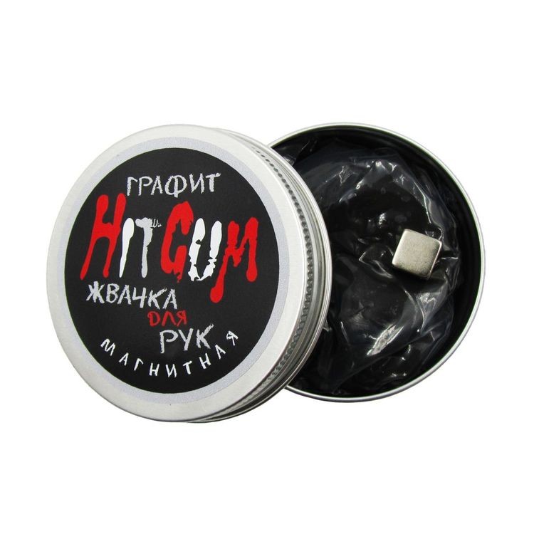 Жвачка для рук HitGum Магнитная, Графит — картинка 2