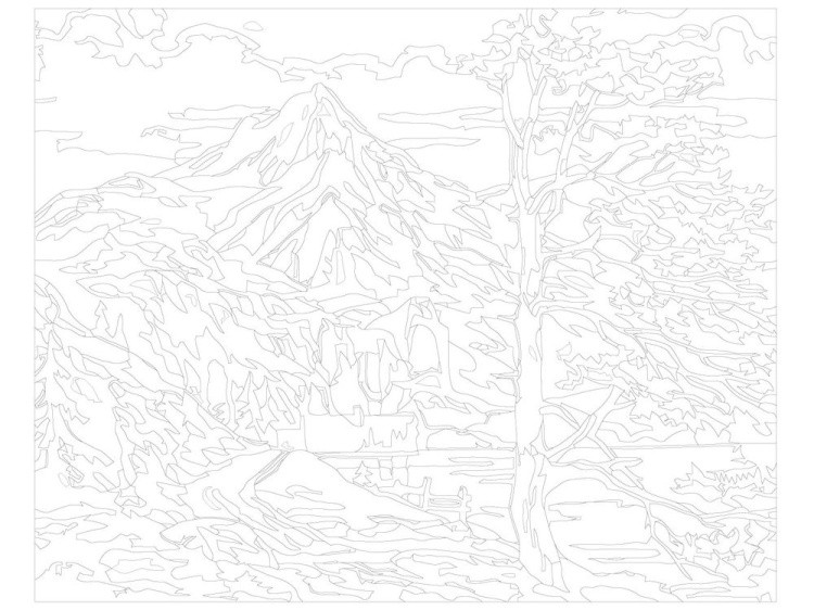 Картина по номерам «Горный пейзаж» — картинка 3