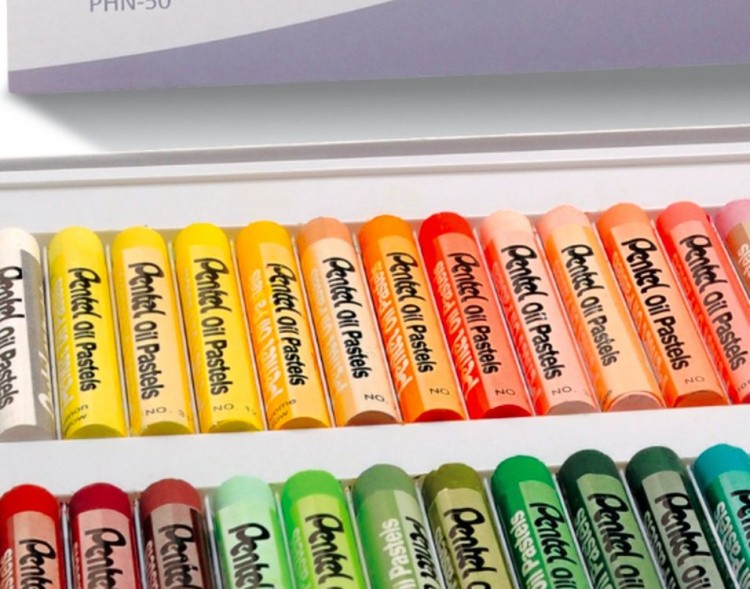 Пастель масляная, 50 цв., Pentel — картинка 4