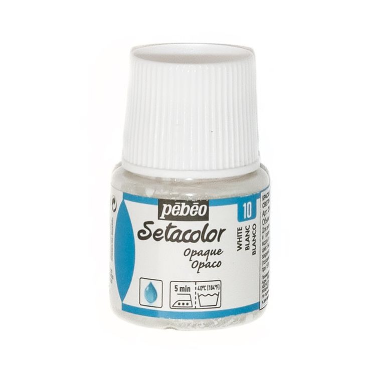 Краска для темных и светлых тканей Pebeo Setacolor (белая), 45 мл