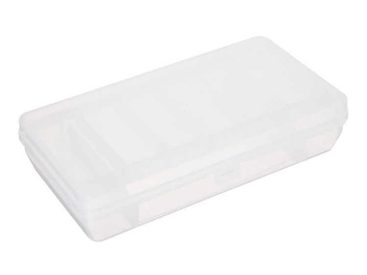 Коробка для мелочей №5 двухъярусная с микролифтом Trivol, цвет: прозрачный