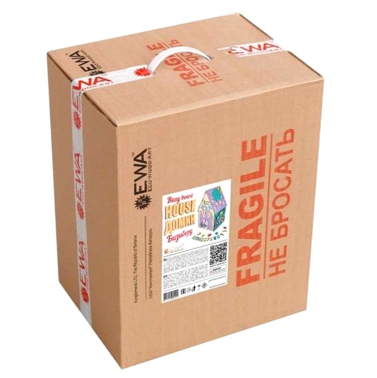 Бизиборд деревянный, развивающий «Домик», EWA — картинка 11