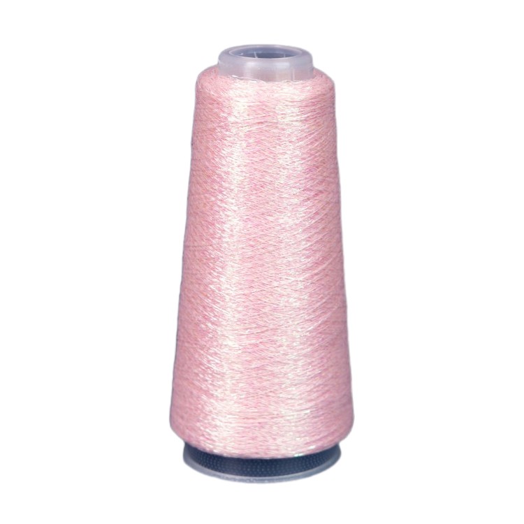 Пряжа бобинная OnlyWe Alluring shine (Аллюринг шайн) (L58), розовый с перламутровым люрексом, 1 шт., 50 г