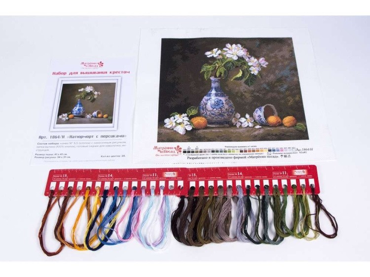 Набор для вышивания «Натюрморт с абрикосами» — картинка 2