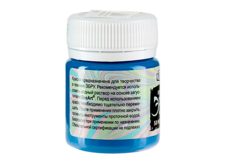 Краска для эбру синяя 50 мл, DecArt® — картинка 2
