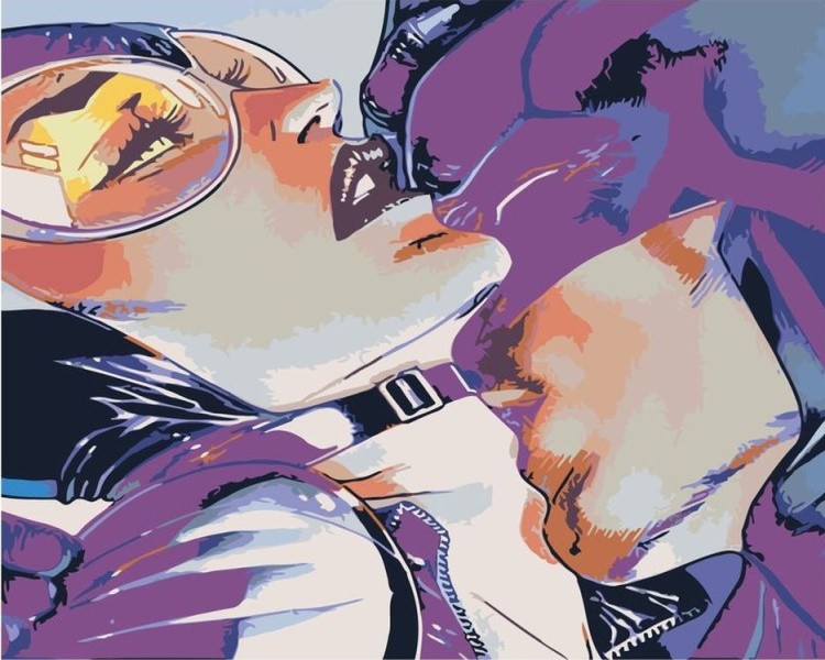 Картина по номерам «Поцелуй Бэтмена»