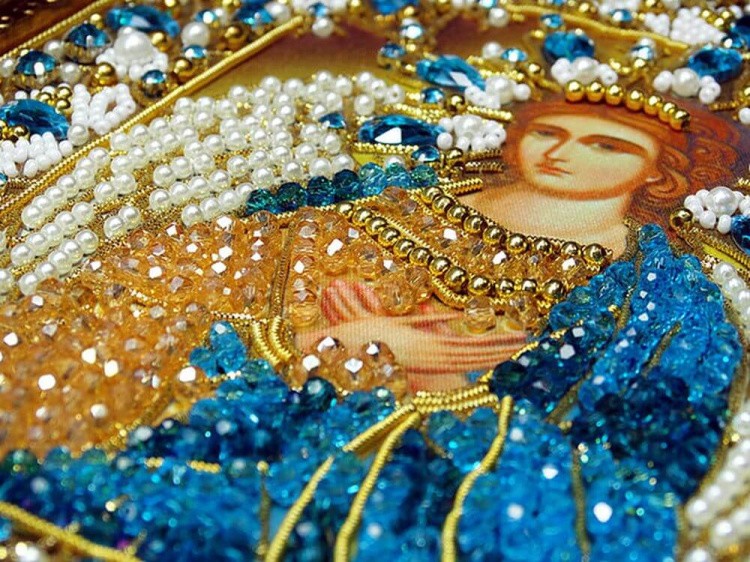 Набор вышивки хрустальными камнями «Ангел Хранитель» (золото) — картинка 9