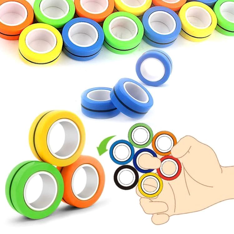 Магнитные кольца, цвет: зеленый, черный, оранжевый — картинка 3