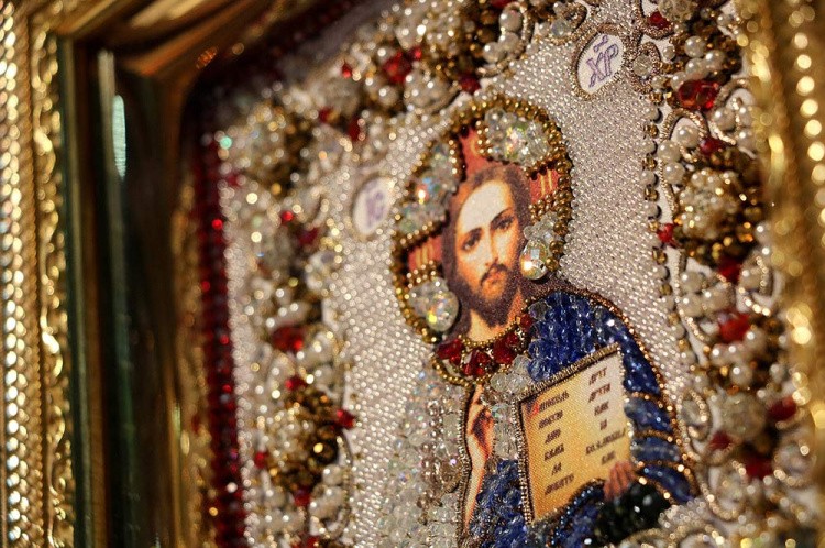 Вышивка Образа в каменьях «Господь Вседержитель» — картинка 2