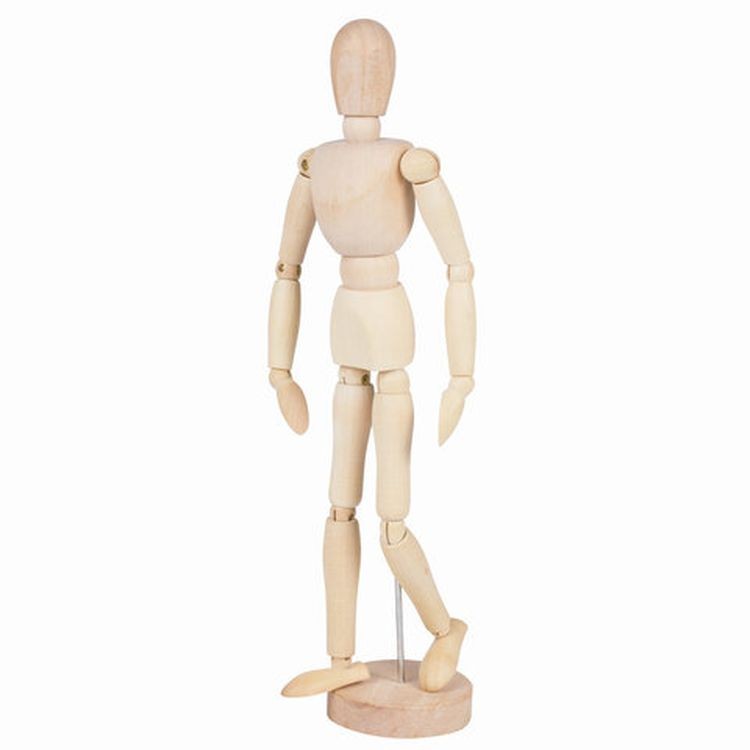 Манекен человека художественный мужской, дерево, высота 30 см, BRAUBERG ART CLASSIC  — картинка 3