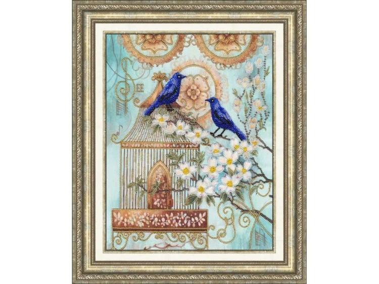 Набор вышивки бисером «Синие птицы счастья» — картинка 2