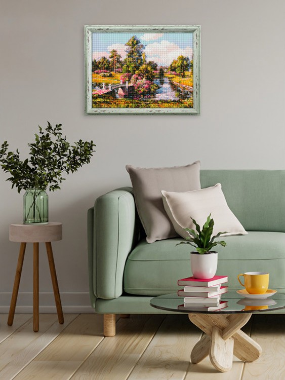 Алмазная вышивка «Весна в Павловском парке» — картинка 7