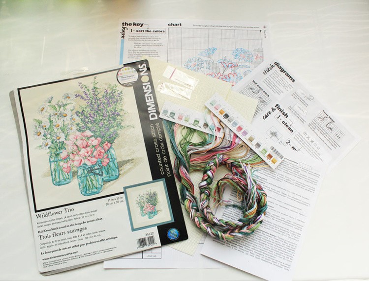 Набор для вышивания «Трио полевых цветов» — картинка 4