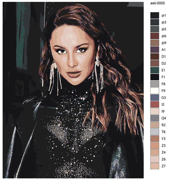 Картина по номерам «Российская певица Анна Асти Anna Asti 5» — картинка 2