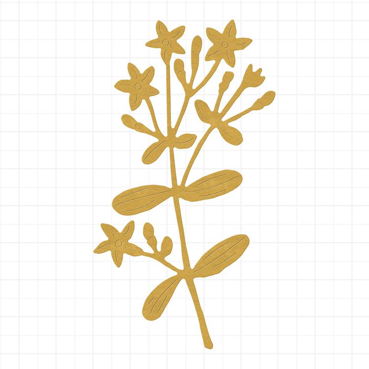 Нож для вырубки «Веточка с цветами», 4,6x9 см, Mr.Painter — картинка 2