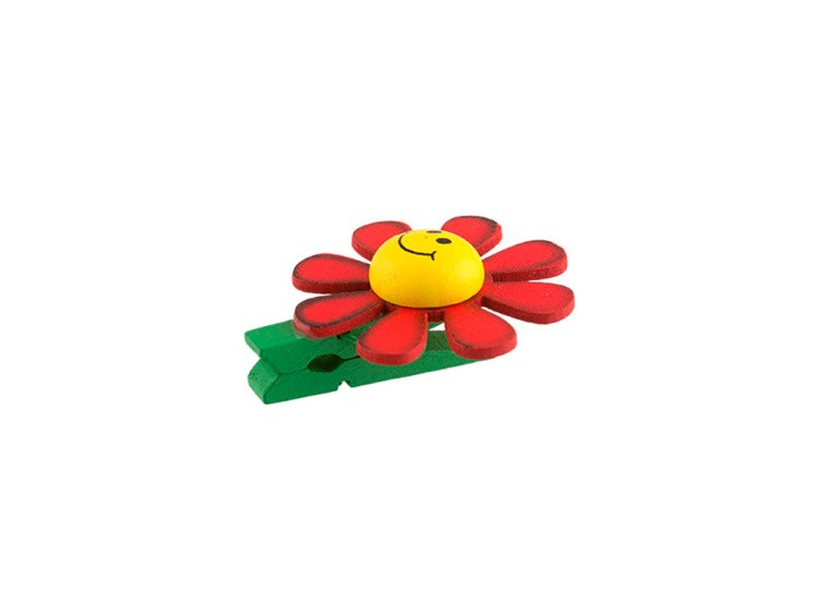 Декоративные прищепки «Красные ромашки», 3,5 см, 6 шт., Blumentag