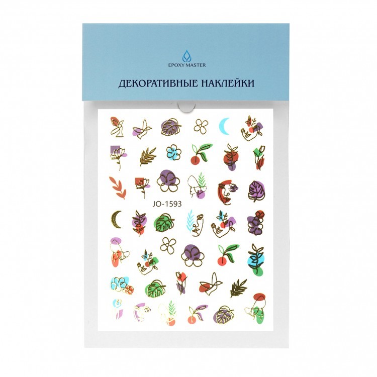 Декоративные наклейки с металлизированным эффектом №4, 12x8 см, 1 шт. — картинка 2