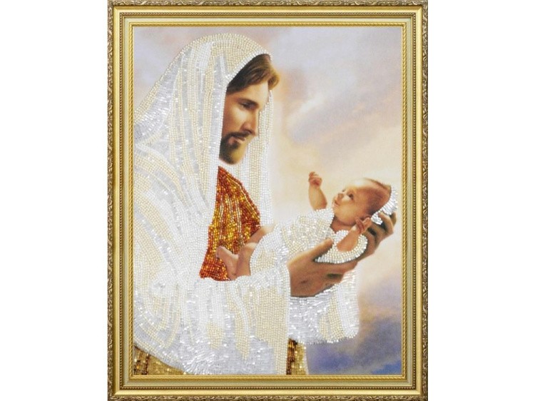 Набор для вышивания бисером «Иисус с младенцем»