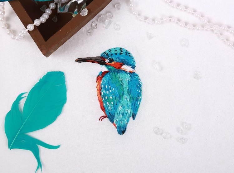 Набор для вышивания «Голубой зимородок» — картинка 4