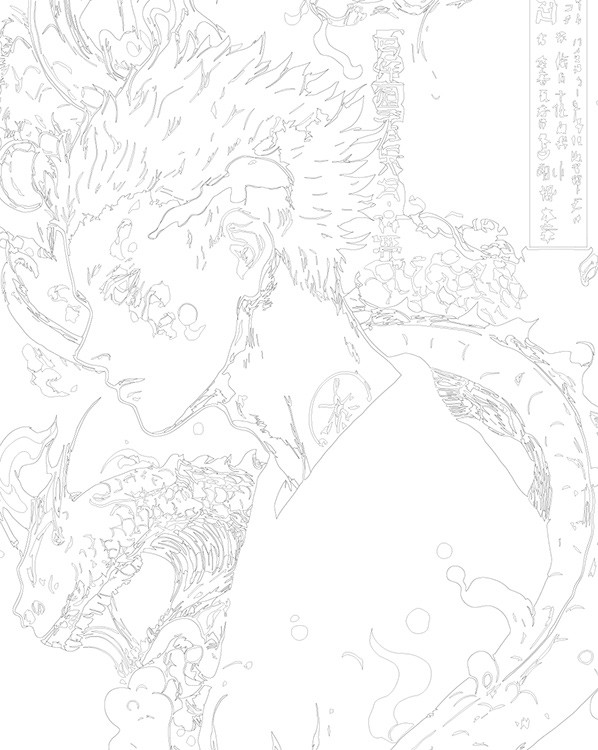 Картина по номерам «Аниме манга Магическая битва 40x50» — картинка 3