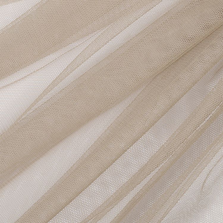 Фатин мягкий в нарезке 11,43 м, ширина 160 см, цвет: светло-коричневый, TBY — картинка 3