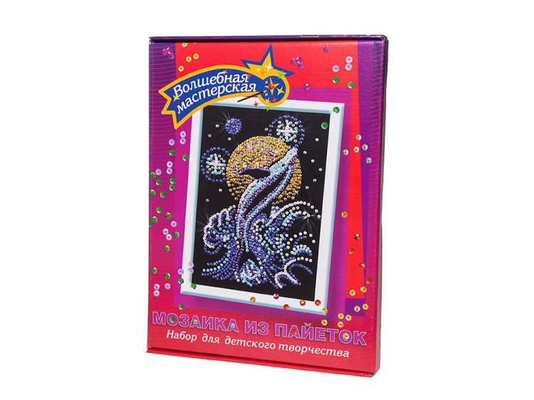 Мозаика из пайеток «Лунный дельфин» — картинка 3