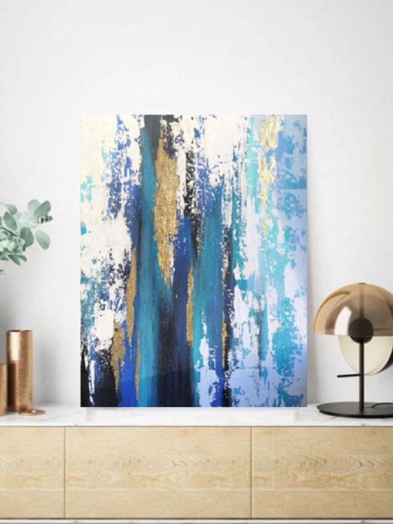 Набор для рисования с поталью и текстурной пастой «Blue wall» — картинка 7