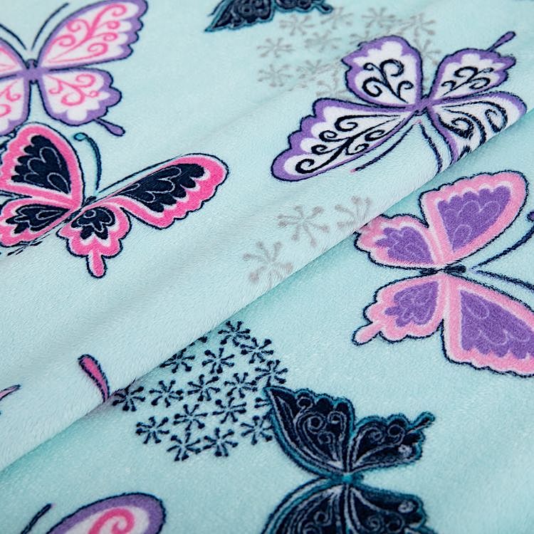 Плюш SS RAINBOW MAGIC CUDDLE, 1 м х 150 см, 370 г/м2, 100% полиэстер, цвет: BUTTERFLY WINGS NAVY принт, Peppy — картинка 2