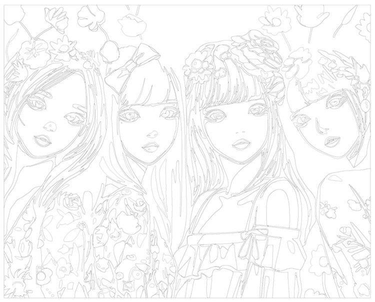 Картина по номерам «Группа BlackPink Блэк Пинк: Джису, Дженни, Роза и Лиса 4» — картинка 3