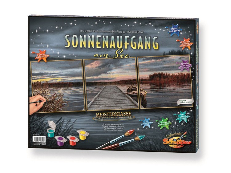 Картина по номерам «Восход на озере» — картинка 2