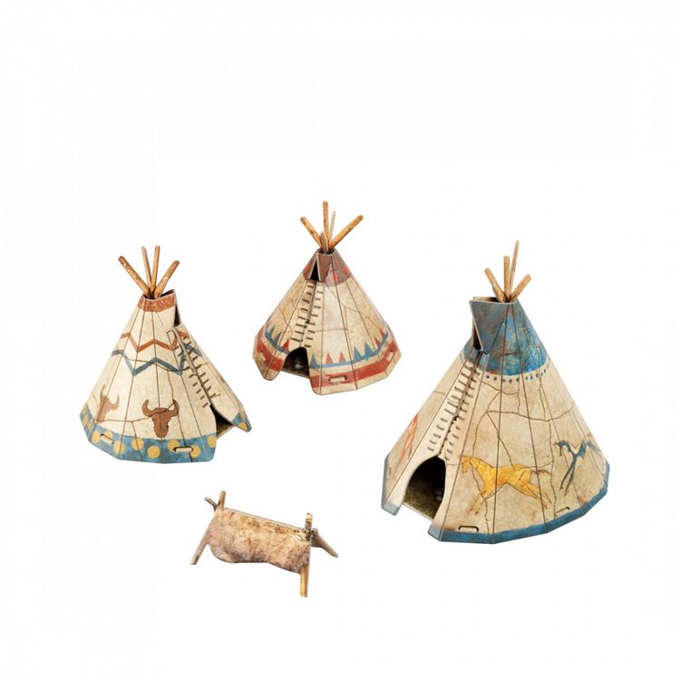 Сборная модель из картона «Дикий запад. Индейская стоянка» — картинка 2