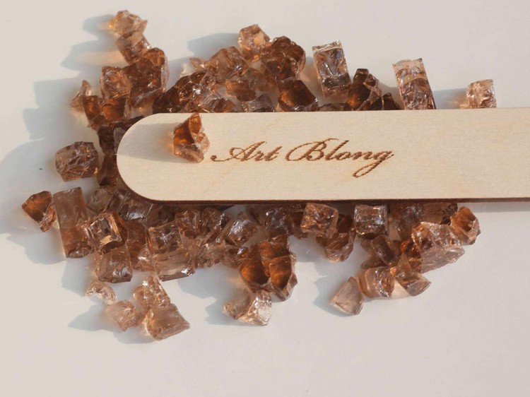 Стеклянная крошка Кристалл. Amber (фракция 3-8 мм), Art Blong — картинка 2