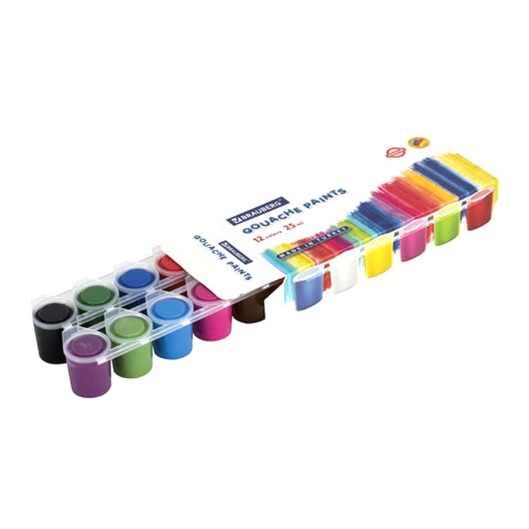 Гуашь Brauberg «PREMIUM TURKEY», 12 цветов по 25 мл — картинка 2