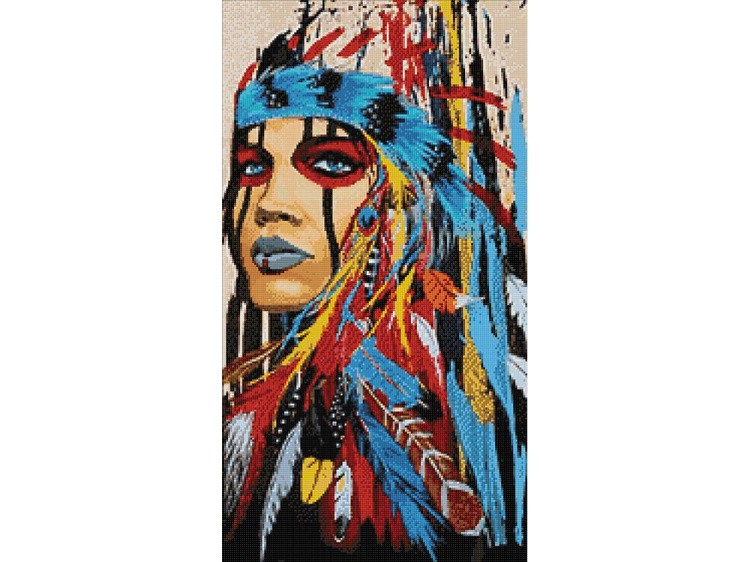 Алмазная вышивка «Женщина-вождь» — картинка 3