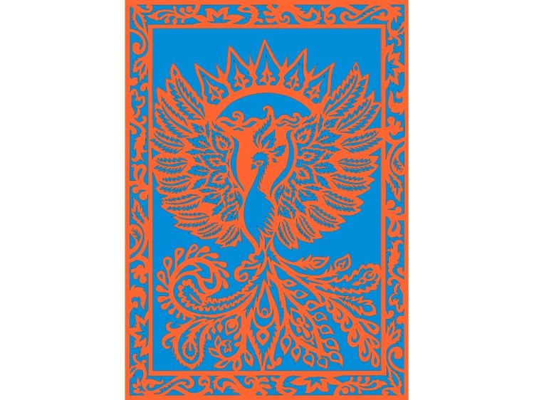 Вытынанка «Жар-птицы» (оранжевый) — картинка 4