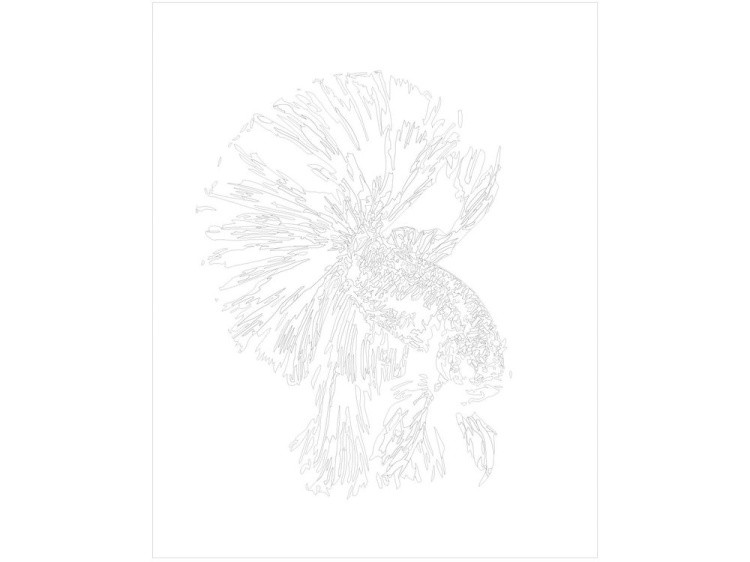 Картина по номерам «Синяя рыбка» — картинка 3