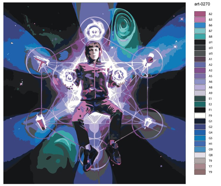 Картина по номерам «Рэпер Toxis Токсис: альбом MIND UP!» — картинка 2